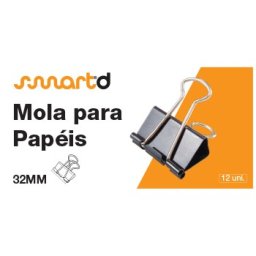 Molas para Papeis 32mm SmartD (Caixa 12un) - 2 Caixas