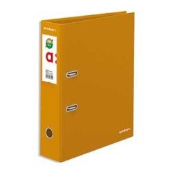 Pasta Arquivo Cor Lisa c / Rado Ambar L / L Din Amarelo - 1 unidade