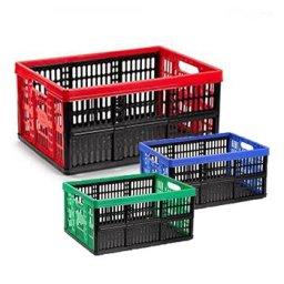 Caixa Dobrável Arrumação Plástica 48x35x4cm 32L Sortido 1un