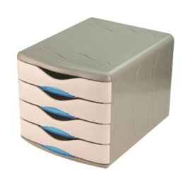 Movel Secretaria Corpo Cinza 3 Gavetas Fechadas Azul Eagle