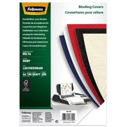 Capas Encadernar Delta Couro 250gr 100Folhas A4 Marfim