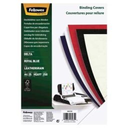 Capas Encadernar Delta Couro 250gr 25Folhas A4 Preto