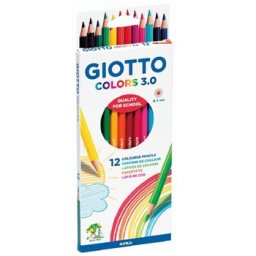 Lápis Cor Aguarelável Giotto Colors 3.0 Cx Cartão 12un