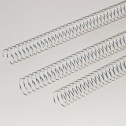 Argolas Espiral Metalicas Passo 5:1 50mm Cx 25 Prata