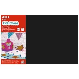 Placa de Cor Musgami 40x60cm 2mm Preto 5Folhas