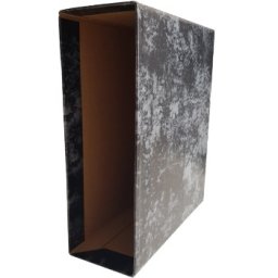 Caixa Arquivo A5 (Alto) L/ 80mm 250x220 Marmoreado Preto - 10 unidades