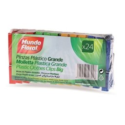 Molas Roupa Plástico Cores Sortidas 48un