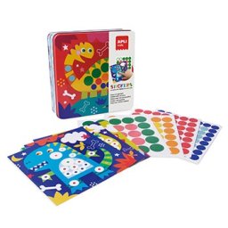 Jogo Autocolantes Dinossauros Cx Metal 8 Folhas