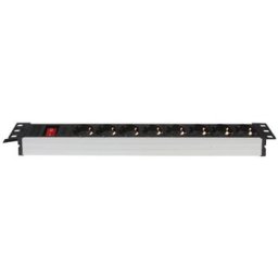 Bloco 8 Tomadas + Interruptor para rack de 19 Pol