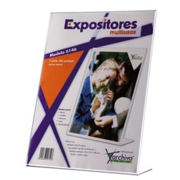 Expositor Porta Precos Acrilico 1 Face A4 em L