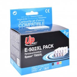 Pack de tinteiros compatíveis Uprint para Epson 502XL 4 Cores C13T02W64010