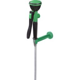 kaiserkraft Chuveiro para olhos manual com uma cabeça de chuveiro, AxP 260 x 75 mm, verde, Chuveiro para olhos manual com uma cabeça de chuveiro, AxP 260 x 75 mm, verde. Primeiros socorros em caso de corpos estranhos no olho, queimaduras, queimaduras quím