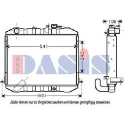 Radiador, arrefecimento do motor AKS DASIS 210171N