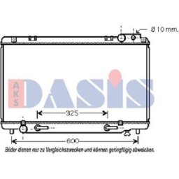 Radiador, arrefecimento do motor AKS DASIS 210128N