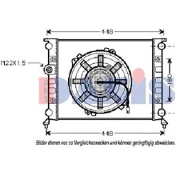 Radiador, arrefecimento do motor AKS DASIS 020012N