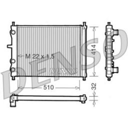 Radiador, arrefecimento do motor DENSO DRM09024