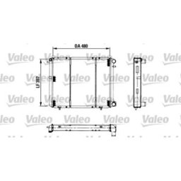 Radiador, arrefecimento do motor VALEO 730180