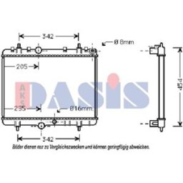 Radiador, arrefecimento do motor AKS DASIS 160013N