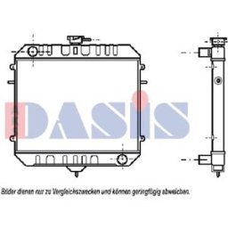 Radiador, arrefecimento do motor AKS DASIS 150037N