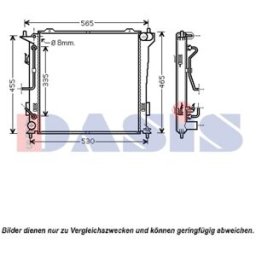 Radiador, arrefecimento do motor AKS DASIS 560034N