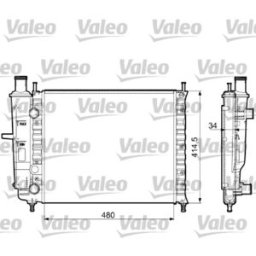 Radiador, arrefecimento do motor VALEO 732788