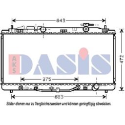 Radiador, arrefecimento do motor AKS DASIS 210209N