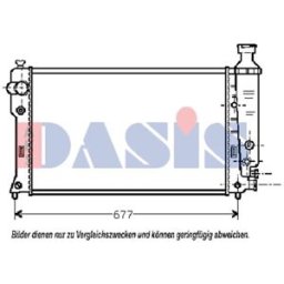 Radiador, arrefecimento do motor AKS DASIS 160001N