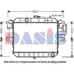 Radiador, arrefecimento do motor AKS DASIS 360390N
