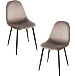 Presentes Miguel Pack 2 Cadeiras Teok Black Veludo