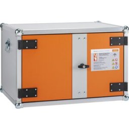 CEMO Armário de segurança para carregar baterias PREMIUM , sem pés, 520 mm, 230 V, laranja/cinzento, Armário de segurança para carregar baterias PREMIUM, sem pés, 520 mm, 230 V, laranja/cinzento. Carregamento e armazenamento seguros de várias baterias de