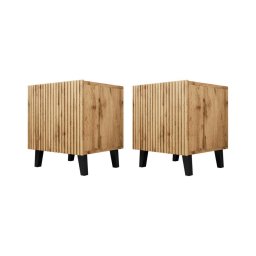 CONJUNTO 2x Mesas de cabeceira VAMOS 52x45 cm castanho