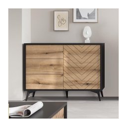 Armário DIAMOND 77x104 cm preto/castanho