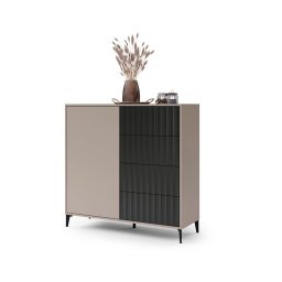 Cômoda com gavetas RONJA taupe/preto