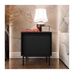 Mesa de cabeceira OZMI 45x50 cm preta