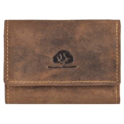 GreenBurry Vintage Leather Wallet Antique brown 9x7cm
