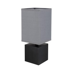 Globo 21628ALU - Candeeiro de mesa VALENTINO 1xE27/7W/230V preto/antracite