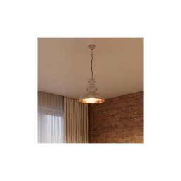 Brilagi - Lustre suspenso com corrente PYRONIC 1xE27/40W/230V Ø 32 cm creme/pátina