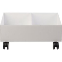 Paperflow Carro para coletores de materiais recicláveis , para 2 recipientes, branco, Carro para coletores de materiais recicláveis, para 2 recipientes, branco. Fácil de movimentar graças aos 4 rodízios, 2 dos quais com travão prático. Poliestireno robust