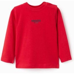 ZIPPY T-shirt de manga comprida com estampado ZY para bebé menino, vermelho Vermelho 6-9 Months