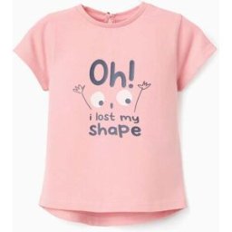 ZIPPY T-shirt de Algodão com Estampado para Bebé Menina, Rosa Rosa 9-12 Months