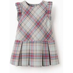 ZIPPY Vestido de algodão axadrezado com pregas 'B&S'; para bebé menina, multicolor Verde 9-12 Months