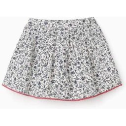 ZIPPY Saia-calção Floral em Algodão para Menina, Branco/Azul Beige 3-4 Years