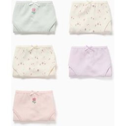 ZIPPY Pack de 5 cuecas de algodão com flores para menina, multicolor Misto 2-3 Years