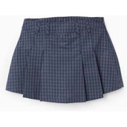 ZIPPY Saia-Calção Vichy com Pregas para Menina, Azul-Escuro Azul 6-7 Years