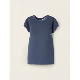 ZIPPY Vestido de Malha em Algodão para Recém-Nascida 'B&S',; Azul 3-6 Months