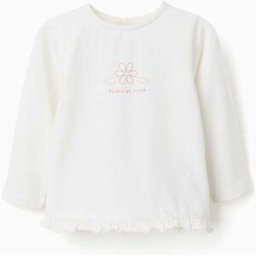 ZIPPY T-shirt de manga comprida com folhos para bebé menina, branco Branco 24-36 Months