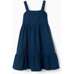 ZIPPY Vestido sem mangas de algodão com forro You&Me; para menina, azul-escuro Azul 9-10 Years