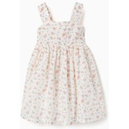 ZIPPY Vestido sem mangas de algodão com padrão floral para menina, bege-claro Beige 11-12 Years