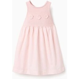 ZIPPY Vestido Combinado com Flores em Crochet para Bebé Menina, Rosa Rosa 18-24 Months