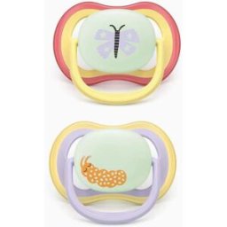 Pack 2 Chupetas Ultra Air Night Philips Avent para Menina, 0-6M